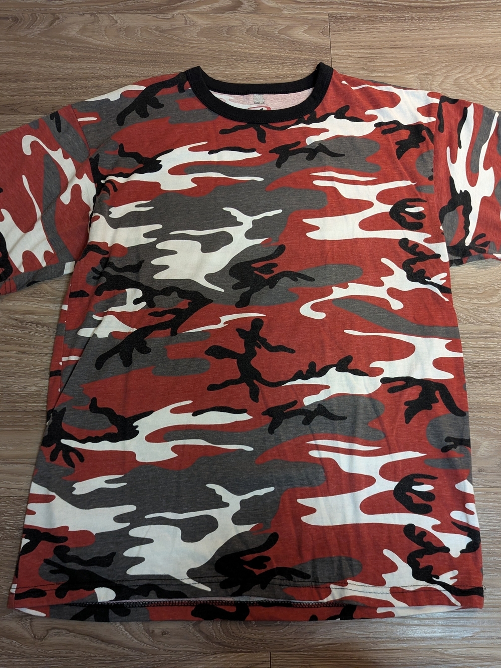 Rothco Vintage Red Gray Black Camo Crewneck T-Shirt XL